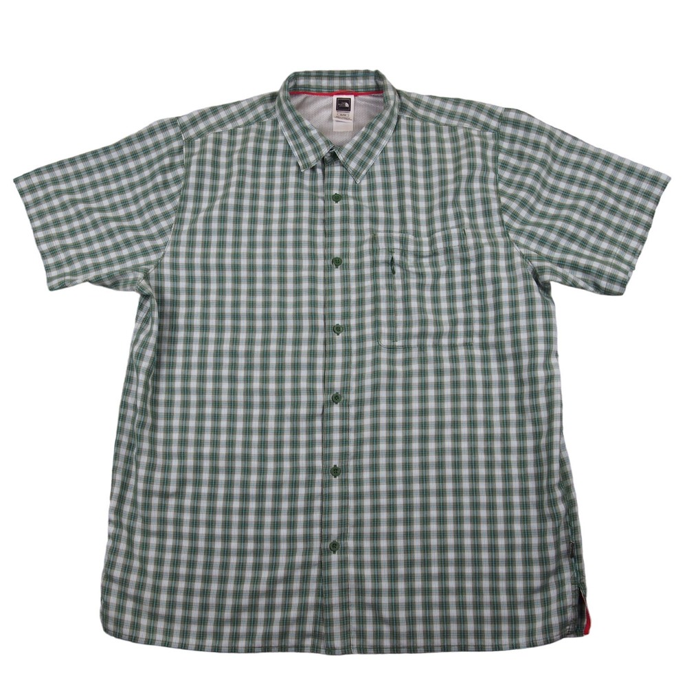 The North Face Shirt Men's XL Extra Large Green Button Down Fishing Hiking EUC!!